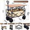 Foldable Outdoor Camping Picnic Cart with Dual-Use Table