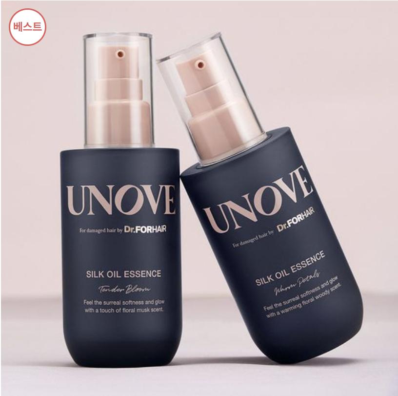 UNOVE Silk Oil Essence 70ml Double Set (Warm Petal / Tender Bloom)