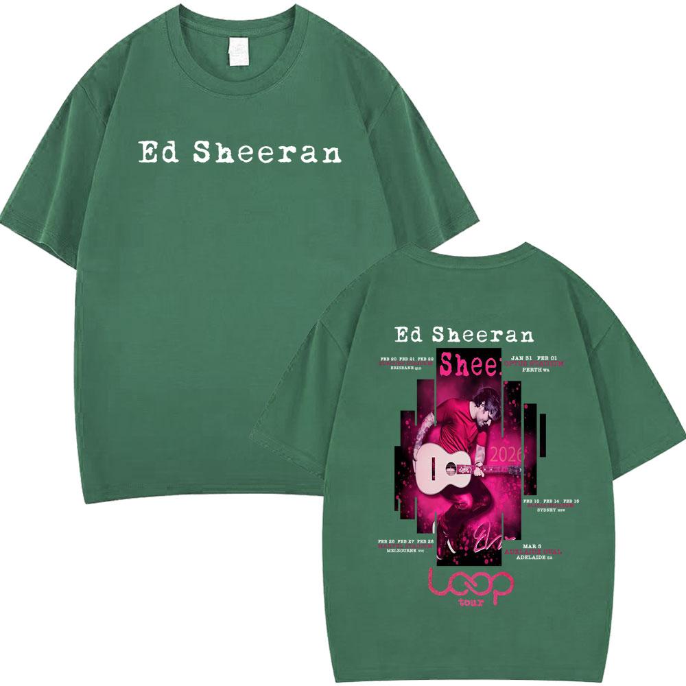 Ed Sheeran Loop Tour 2026 Merch Tshirts Men Women Fashion Hip Hop Tshirt 100 Cotton Oversized ONeck High Quality T Shirts