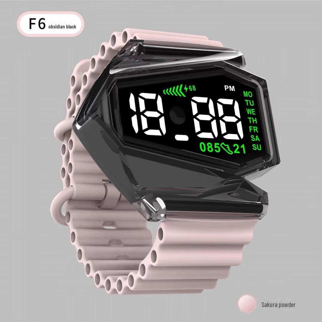 F6 Waterproof LED Electronic Watch: Luminous, Stylish Sports Watch for Kids