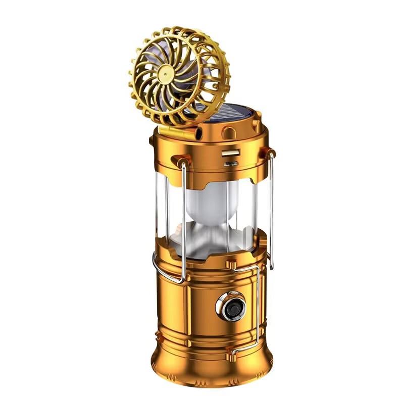MengPao Solar Rechargeable Camping Lantern with Fan
