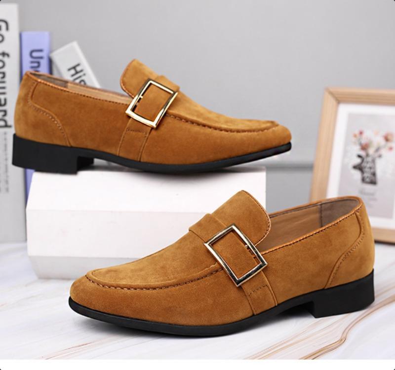 Fashion Mens Dress Shoes Designer Formal Loafers Men's Leather Driving Shoes Suede Man Wedding Designer Work Business Party Shoes