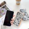 Art abstract face suitable for Apple 17 mobile phone case 15promax Amazon hot-selling ip16 two-color transparent case