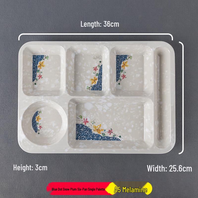 Melamine Multi-Compartment Cafeteria Tray