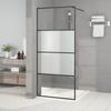 Shower Wall 90x195 Cm ESG Glass Half-frosted