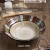 Japanese Style 8-inch Underglaze Ceramic Noodle Bowl