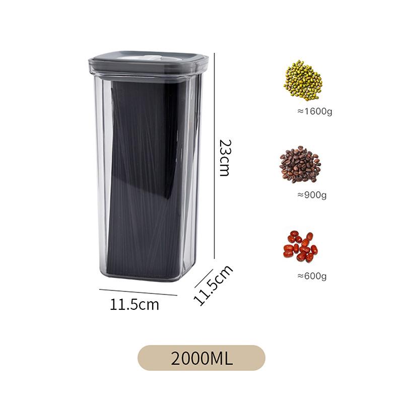 Transparent Household Knob Sealed Jar for Snack Storage with Fresh-Keeping Lid Plastic Kitchen Storage Box
