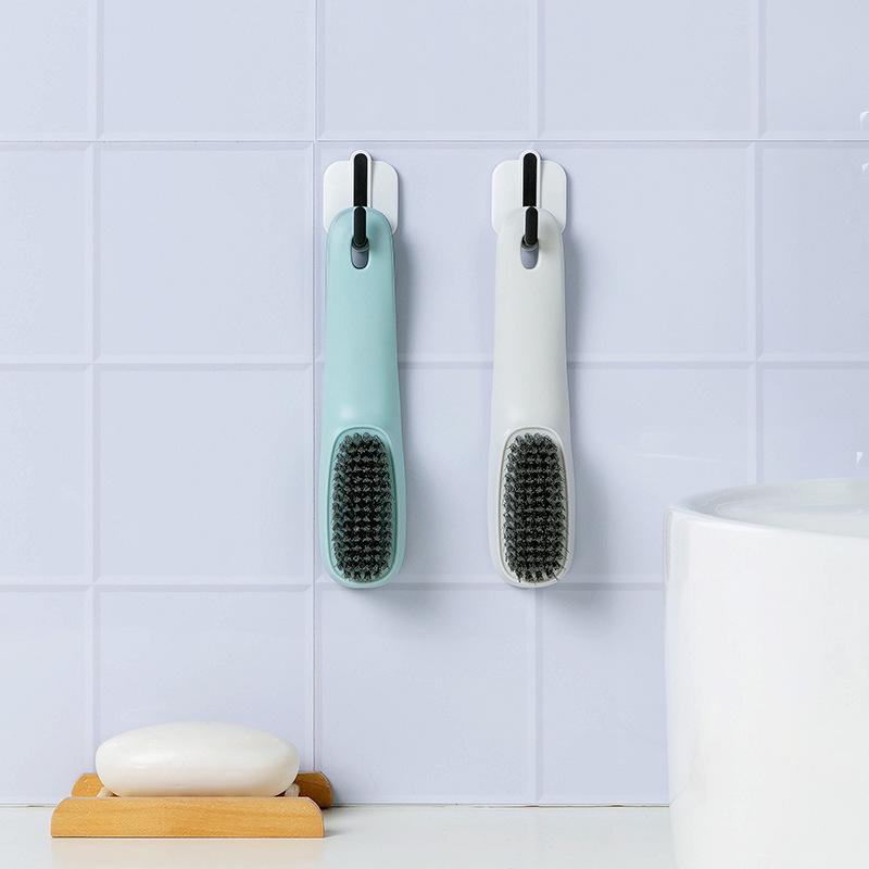 Nordic Style Soft Bristle Shoe and Laundry Brush with Long Handle - Gentle Cleaning for Shoes and Clothes