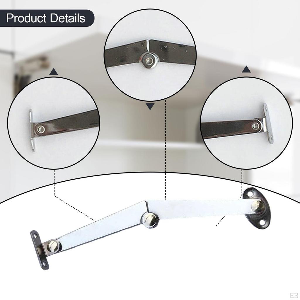 Folding Lid Support Hinges Cabinet Hinge Easy To Install Parts with Mounting Screws