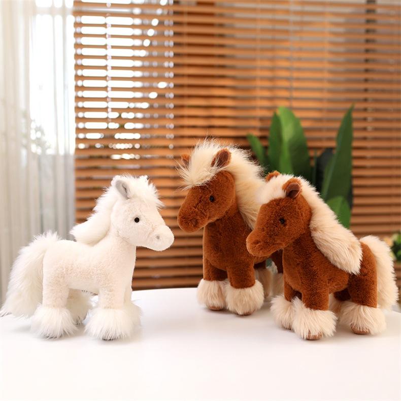 Simulation Pony Doll Plush Toy Children'S Bed To Sleep With Rag Doll Throw Pillow Doll Birthday Gift For Girls