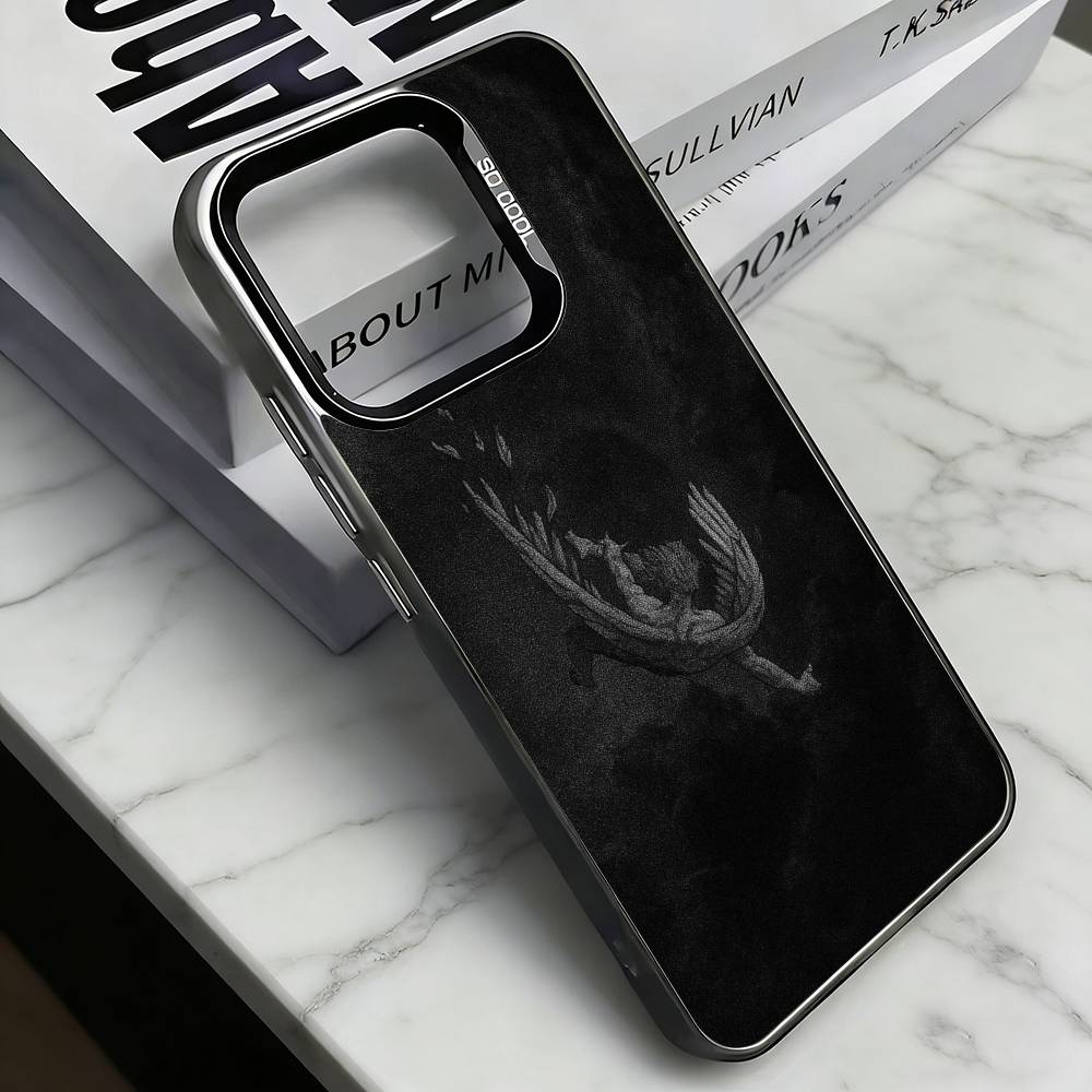 

Dark angel Phone Case For iPhone 17,16,15,14,13,12,11 Plus,Pro Max,XS,Colored Silver Plated Inside Cover iPhoneXSMAX