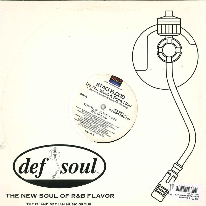 12inch Record STACI FLOOD - Do You Want It Right Now NPLA1200 NEXT PLATEAU US Rap & Hip-Hop/R&B Used