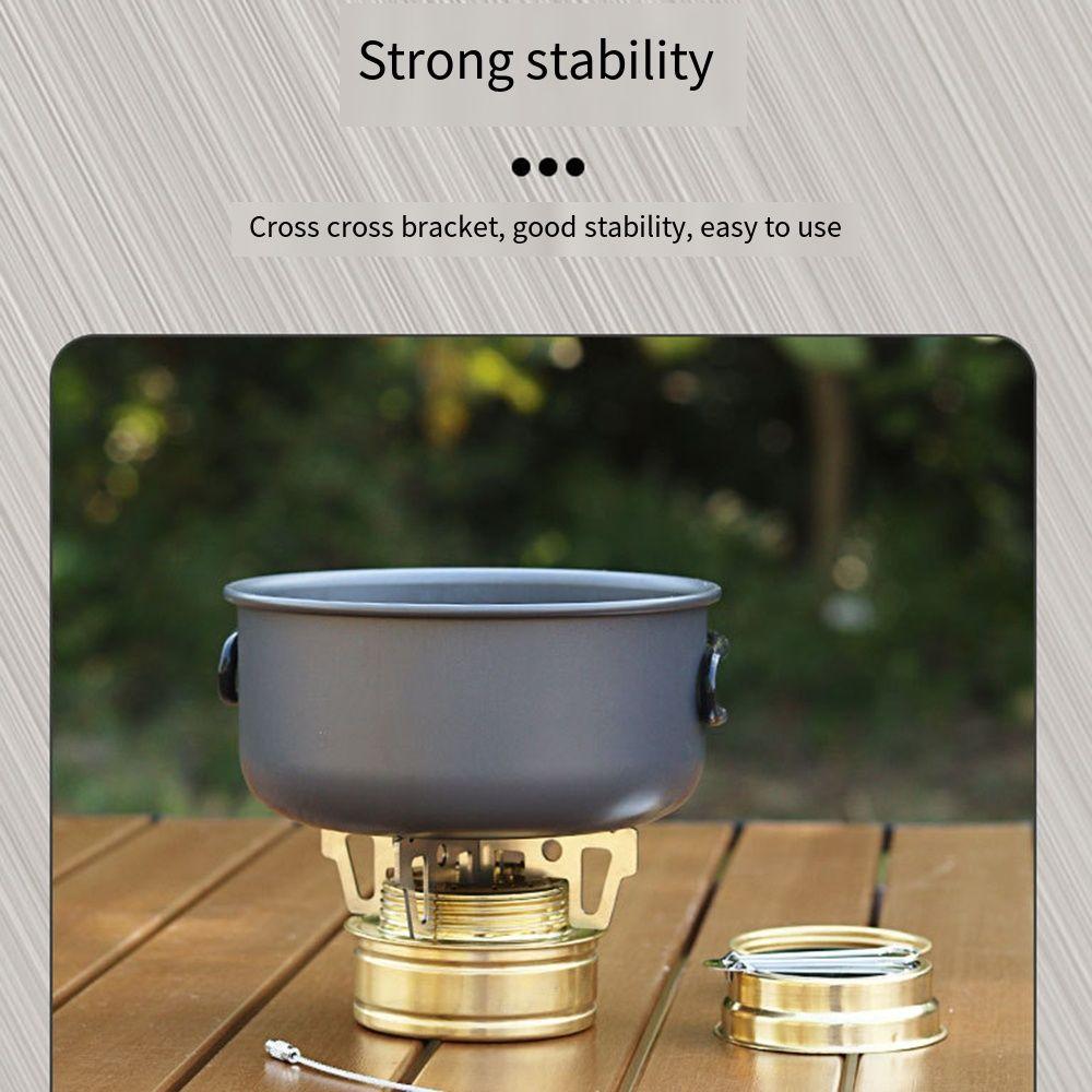 Windproof Stainless Steel Camping Stove Mini Cross Rack Alcohol Stove Cooking Furnace  Hiking