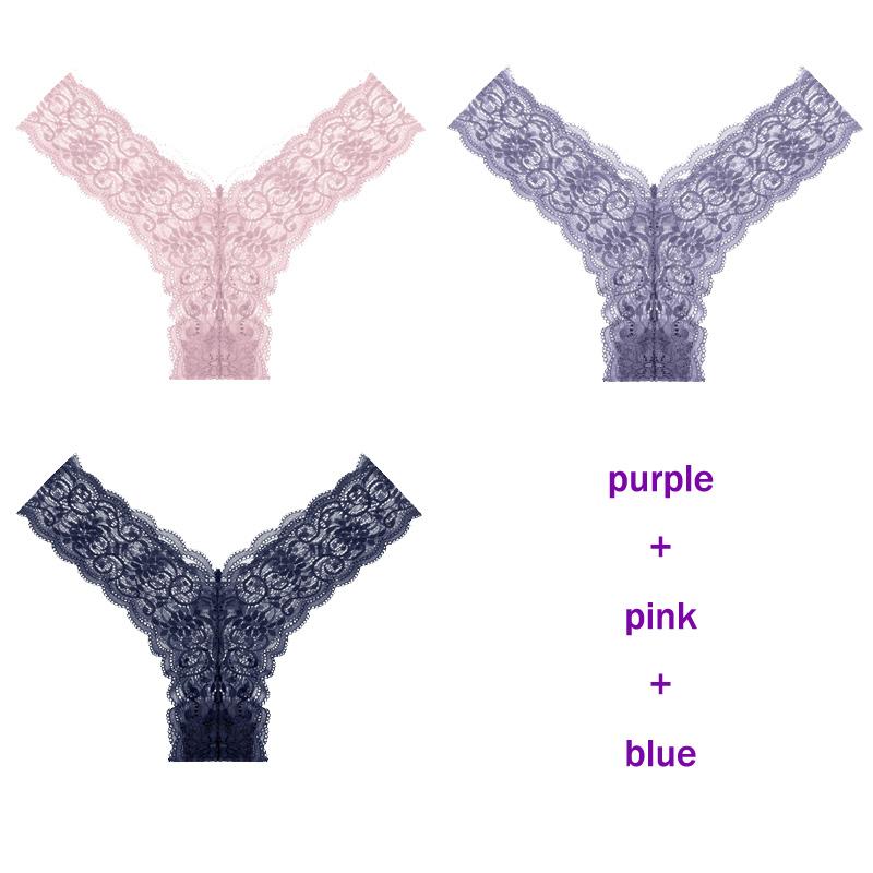 CINOON 3 Teile/los frauen höschen Transparent Low-Taille Unterhose Aushöhlen Tanga Weibliche Nahtlose G-String Sexy Unterwäsche Spitze Dessous panty
