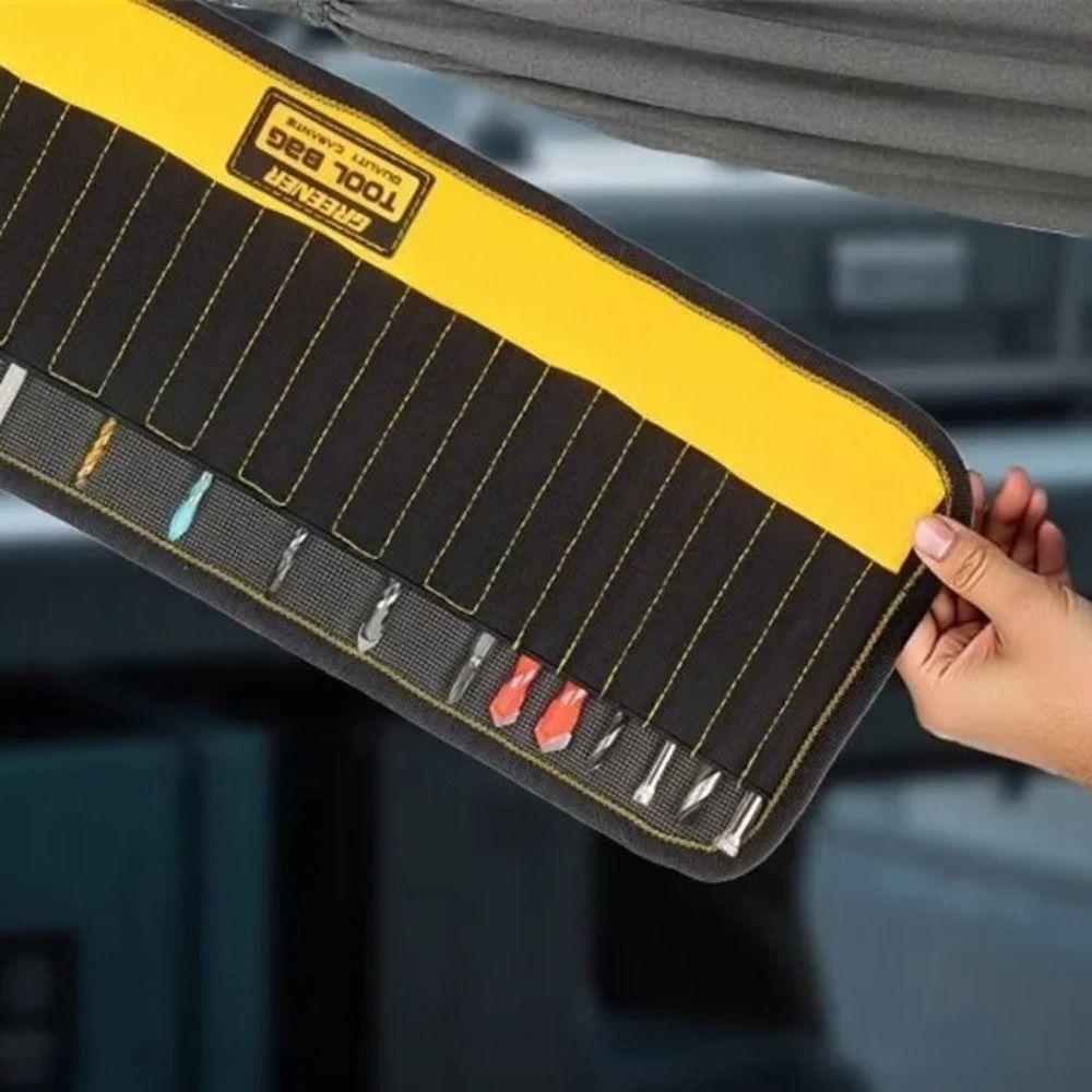 High Quality 37 Holes Screwdriver Bit Storage Bag Large Capacity Multifunctional Electrician Tool Bag Thickened Wear-Resistant