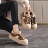 Super Soft Ugly Cute Big Head Board Shoes Women's Velvet 2 Winter Lamb Velvet Warm Thick Sole Sports and Leisure