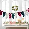 1 Set Garland Banner Bowknot Design Decorative Garland Banner Indoor Outdoor Party Home Holiday Festival Decoration