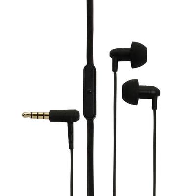Stereofonní sluchátka Owltech s plochým konektorem 6 mm, černá, kompatibilní s handsfree, měnič, kabel odolný proti zamotání, OWL-EPMC03-BK