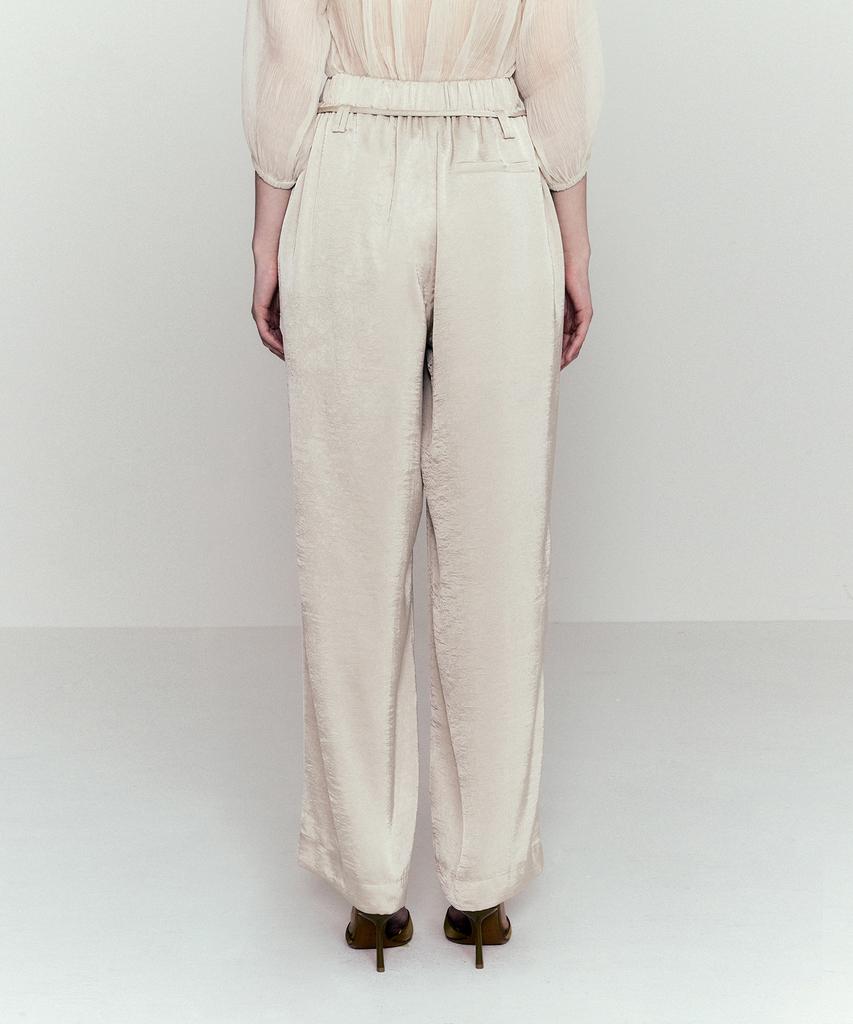 NORMOR Elastic Waist Easy Pants Beige