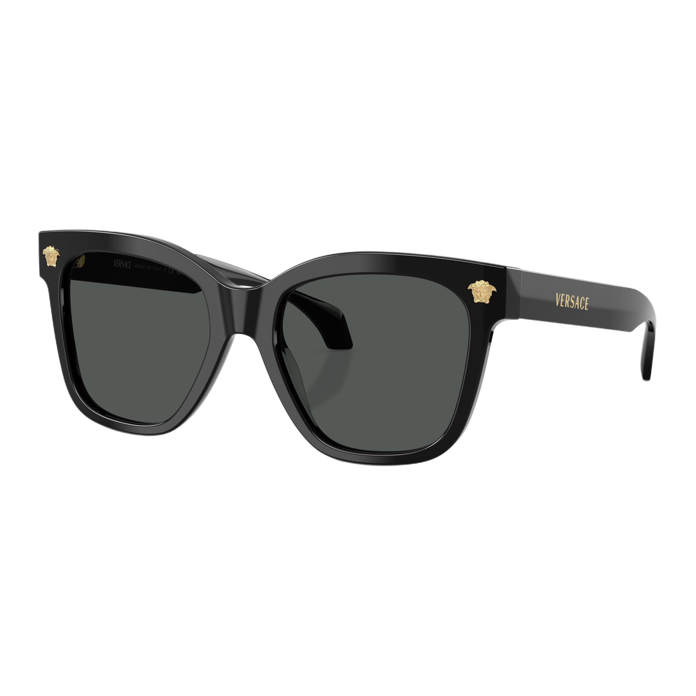 Versace Logo Irregular Shape Sunglasses Unisex sunglasses Black 0VE4511F-GB1/87 Basic Packaging-Eyeglass Case+Box