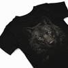 Μαύρο T-Shirt Λύκος, Λύκος, T-shirt Λύκος, T-Shirt με Γραφικά Λύκου(Πίσω μέρος T-shirt)