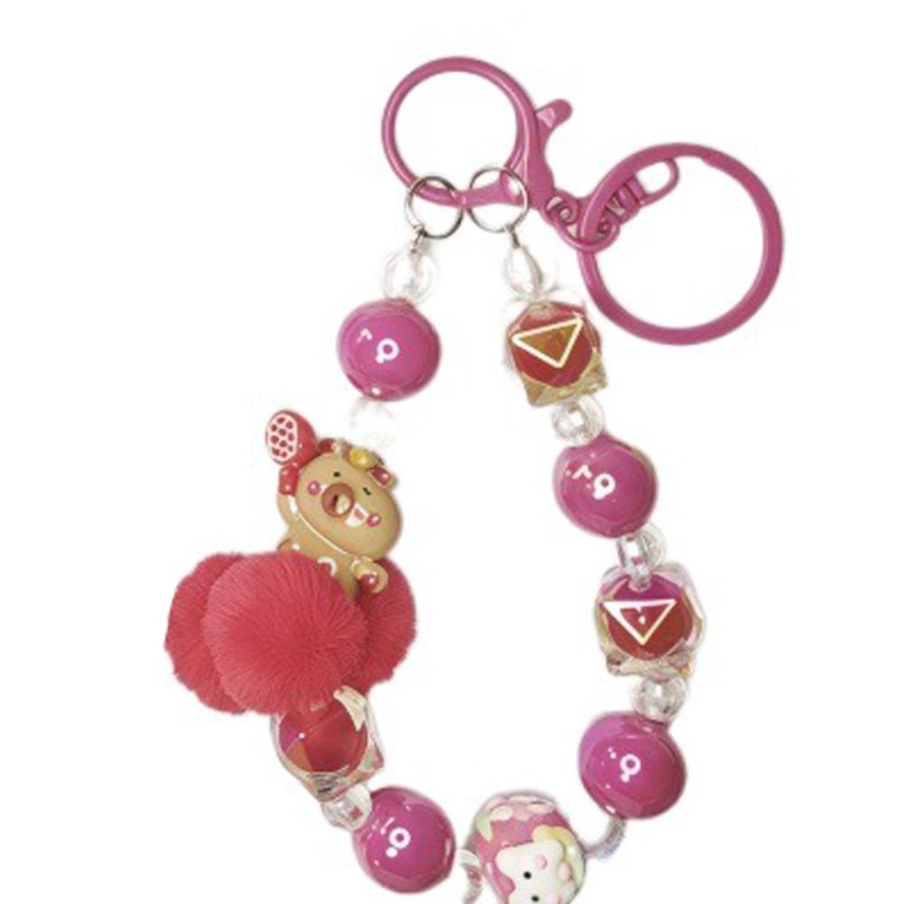 Capyabra Bead Phone Pendant Bow Phone Wrist Strap Kawaii Beaded Phone Chain  Mobile Phone