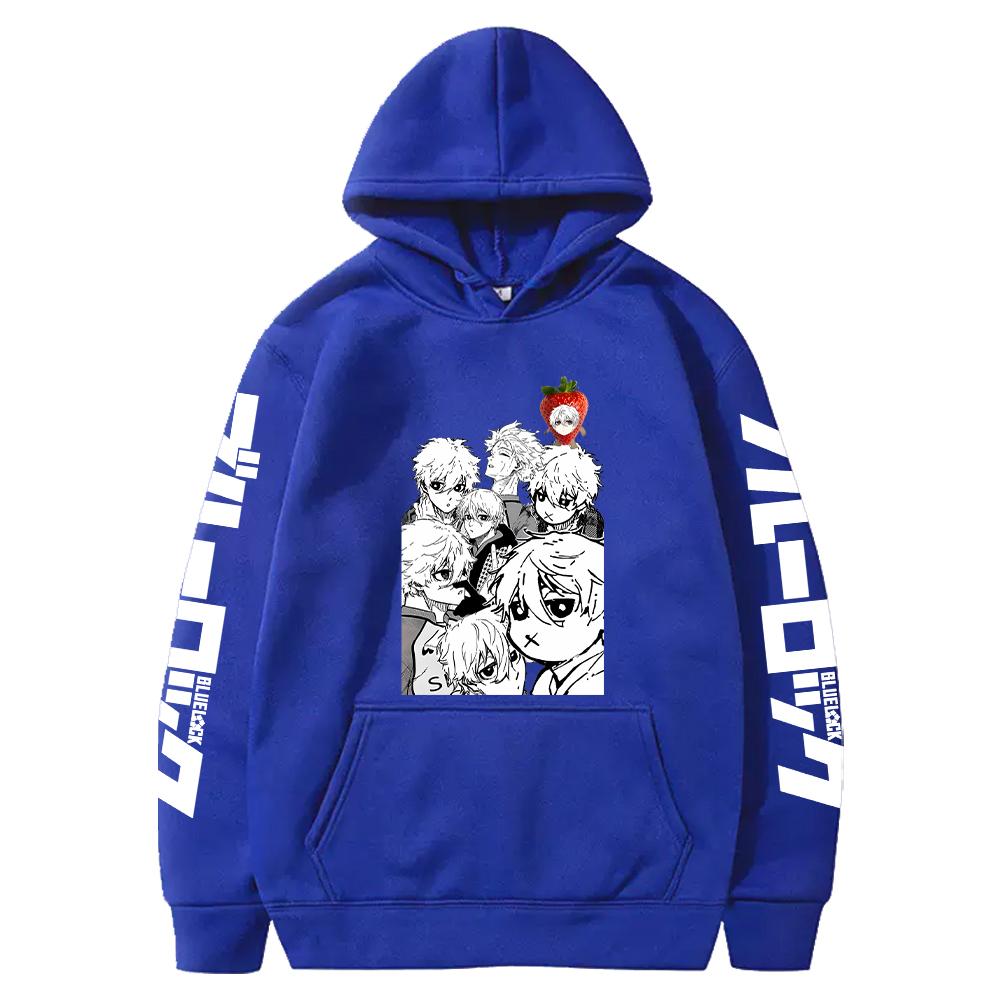 Hot Anime BLUE LOCK Nagi Seishiro Cute Printed Hooded Men