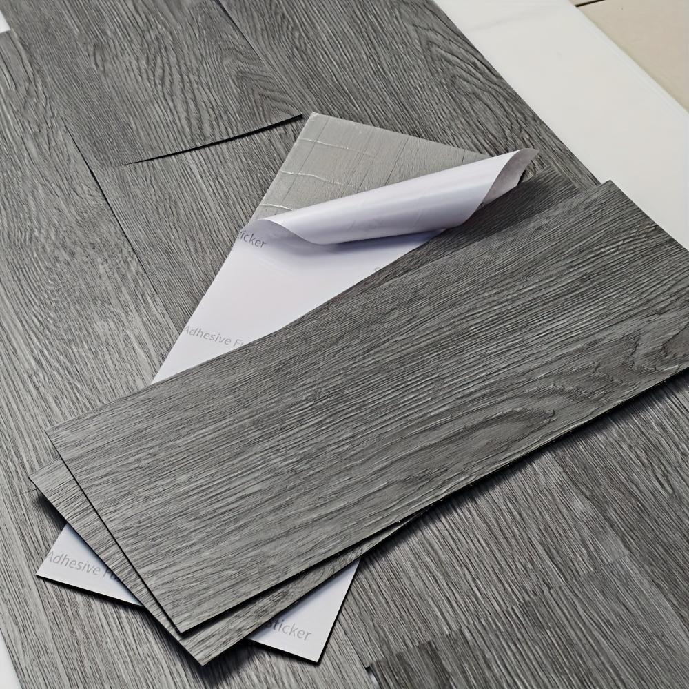 10Pcs 40x15cm PVC Floor Stickers Self-adhesive Stickers Waterproof Thickened Wood Grain Floor Stickers Stickers Living Room