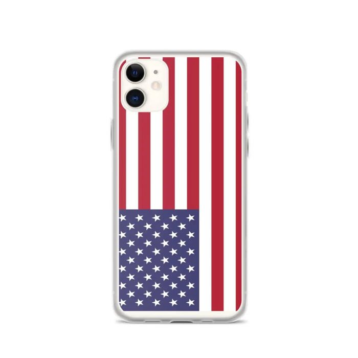 Coque iPhone - Drapeau États-Unis - Modèle Drapeau - Souple - Flerfarget - Posisjon Vertikal