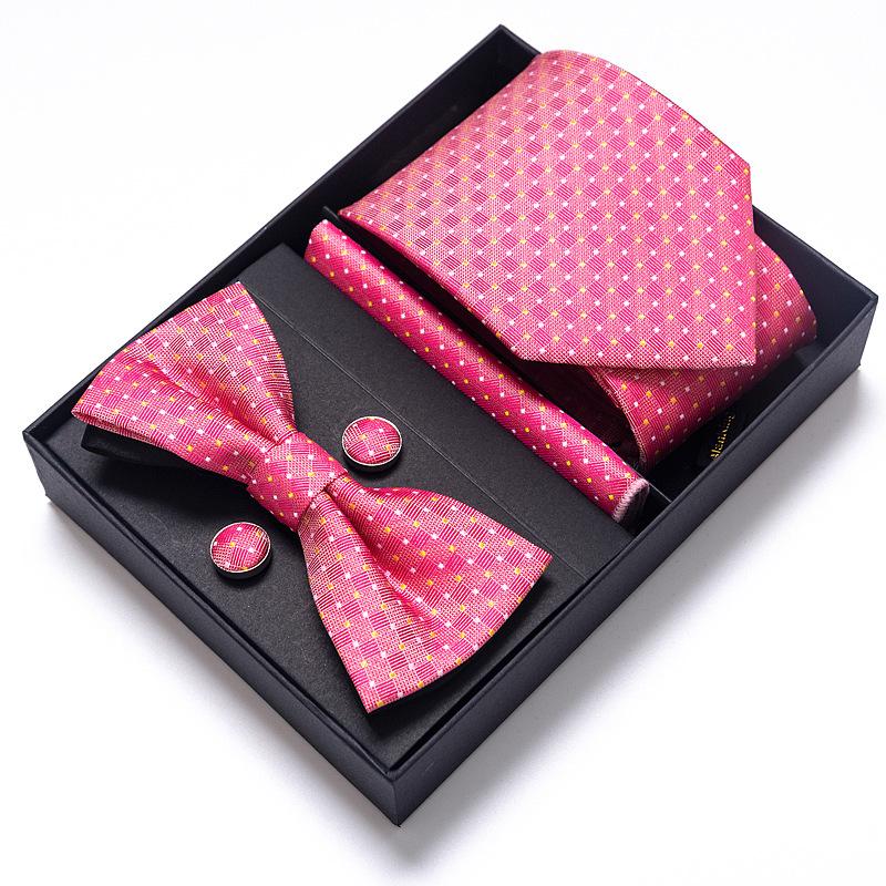 Men'S Tie Bow Tie Set Gift Box 6-Piece Set Tie Business Dress Tie Guangzhou