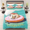 Microfiber Single Quilt Cover Set,Jungle Animals Capybara Duvet Cover Soft Microfibre Duvet Covers Luxury Bedding Set with Zip