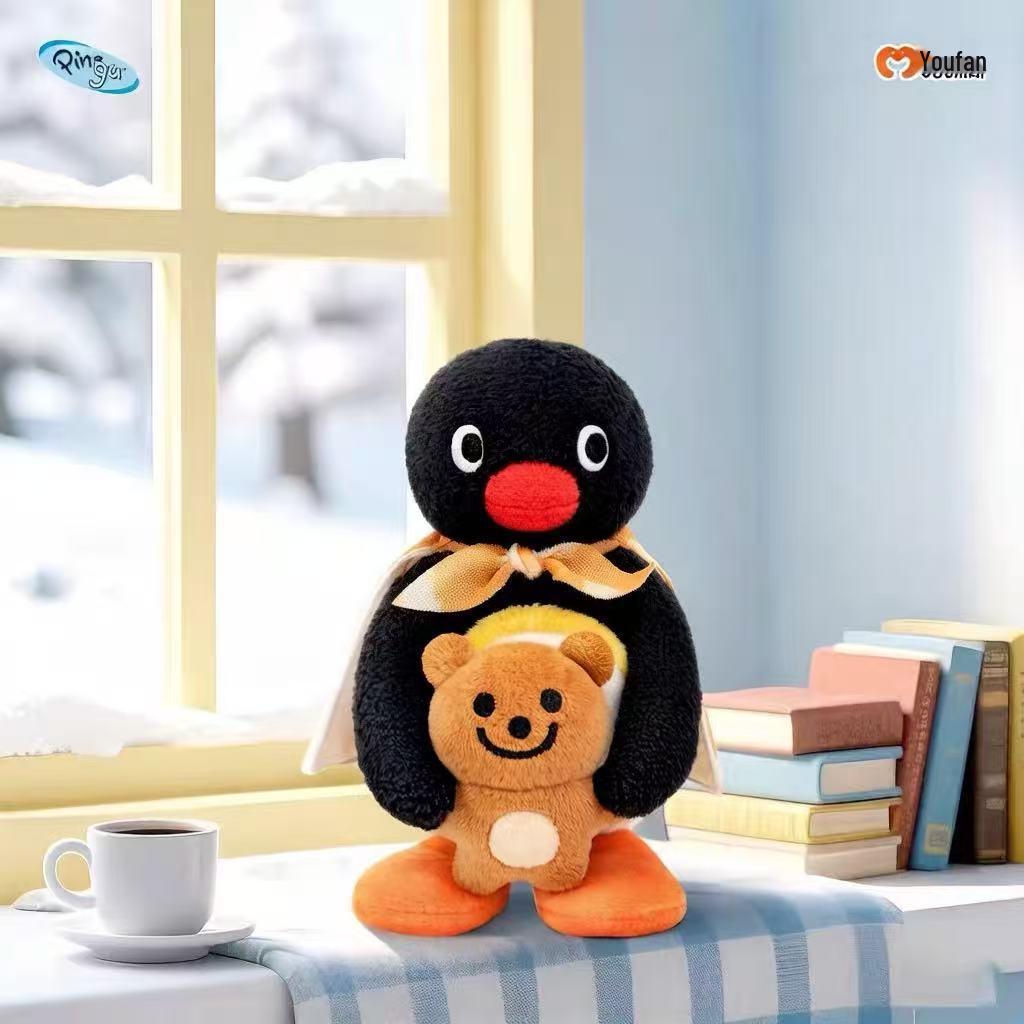 Portachiavi Peluche Pinguino Originale Bambola Ornamento per Zaini