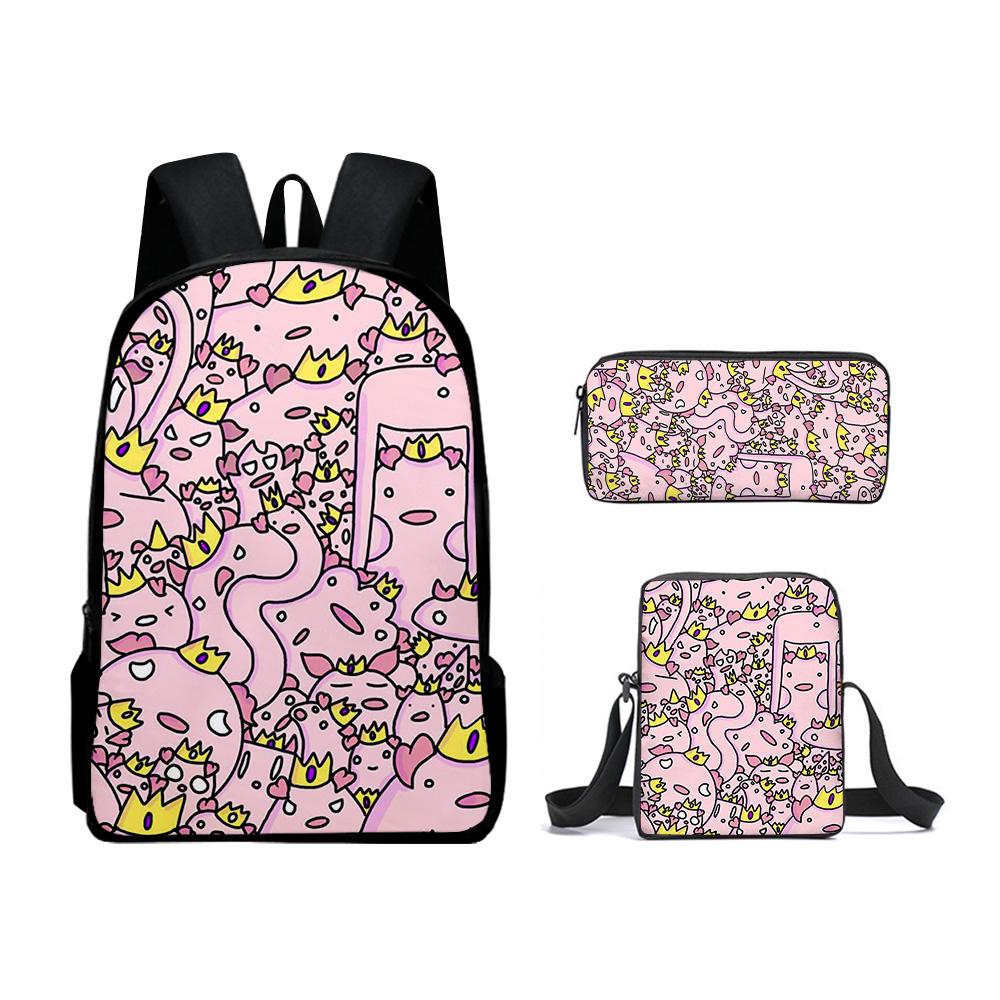 Klassiek Populair Technoblade 3D Print 3 stuks/Set leerling Schooltassen Laptop Dagrugzak Rugzak Schuin gedragen schoudertas Etui