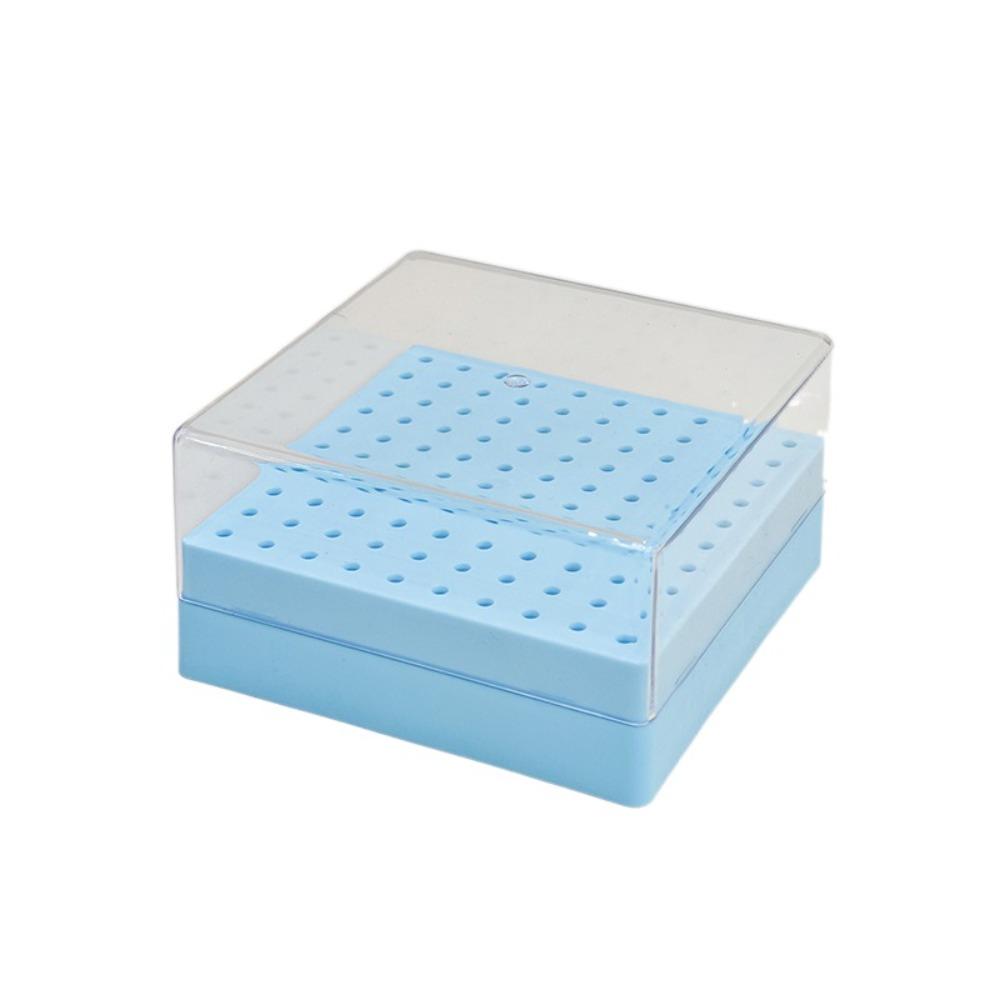 100 Holes Nail Art Drill Storage Box Dustproof Grinding Polish Head Holder Nail Art Supplies