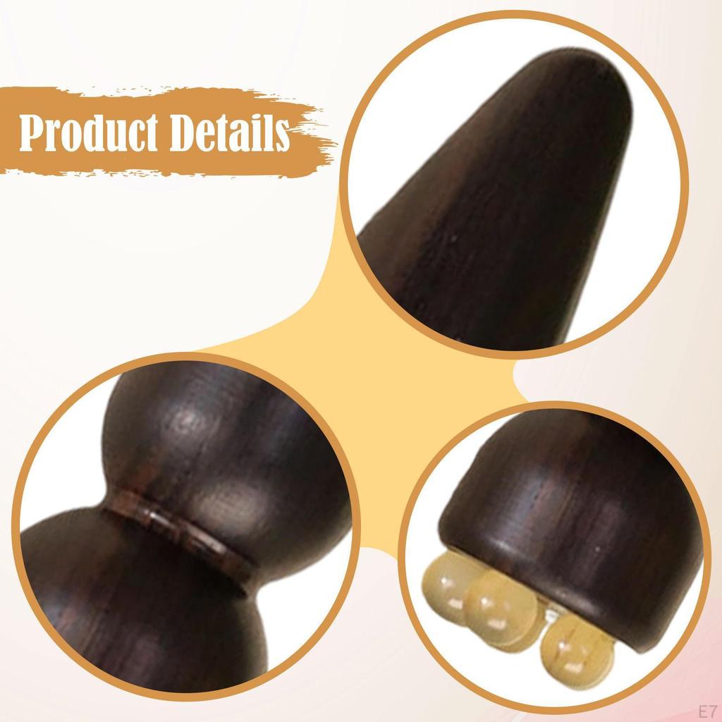 Gesichtsmassage-Werkzeug aus Holz für Augen Handheld Cellulite-Massagen Punktmassage Sandelholz Gua Sha