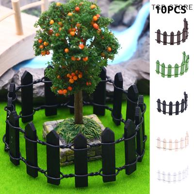 10Pcs Miniature Bendable Fences for Dollhouse Garden Courtyard Decor Toy Accessories - Flexible Mini Landscape Boundaries