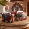 Skin-Friendly Desktop Tissue Bag Polyester Car Tissue Holder Creative Floral Paper Bag  Restaurant