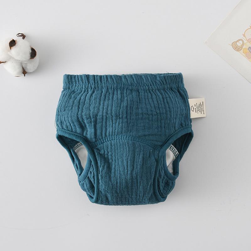 Korean Style Winged Baby Gauze Pull-up Pants: Pure Cotton Diaper Cover & Training Pants