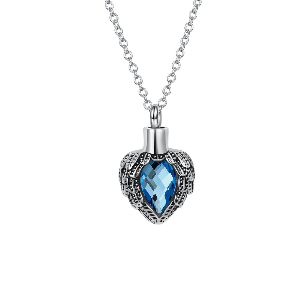 Cremation Necklace for Ashes Stainless Steel Pendant Ashes Holder Memorial Jewelry
