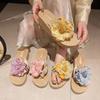 Blumen Sommer Mode Ethnische Zehensandalen - Rutschfeste Dicke Sohle Strand Badeschuhe