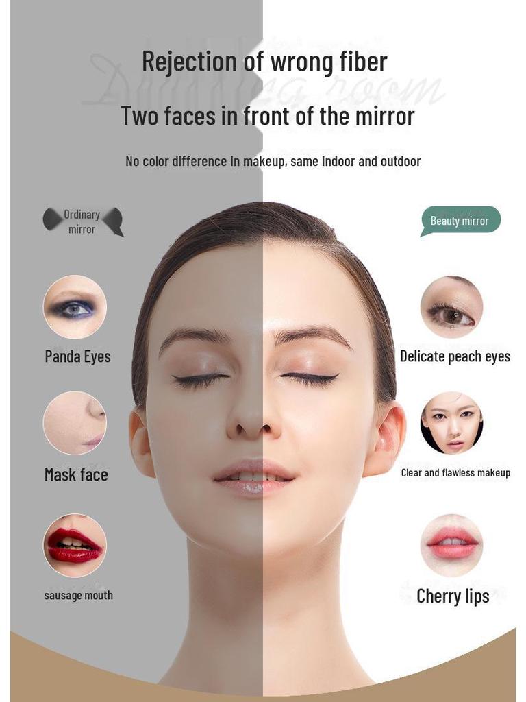 Crocodile Pattern LED Makeup Mirror with Three-Color Light and Large Capacity Cosmetic Jewelry Box