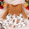 European & American Baby Girls' Long Sleeve Printed Dress
