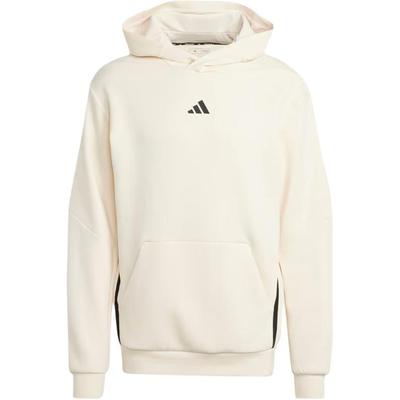 adidas Antrenman İçin Tasarlanmış Kapüşonlu Logo Baskılı Pullover Uzun Kollu Sweatshirt Erkek kapüşonlular Bej JI6259