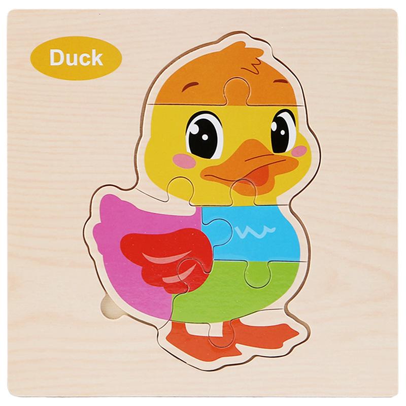 Children's 3D Wooden Animal Transportation Puzzle - Early Education & Fun Toy