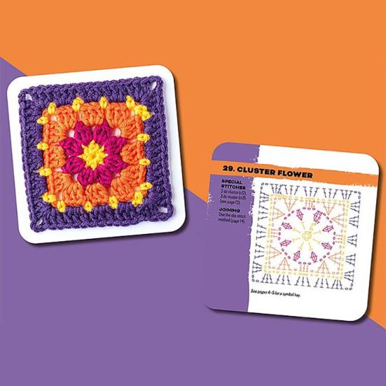 Jeu de cartes Granny Square : 50 modèles de crochet variés, blocs de crochet, vêtements, accessoires pour adultes et débutants