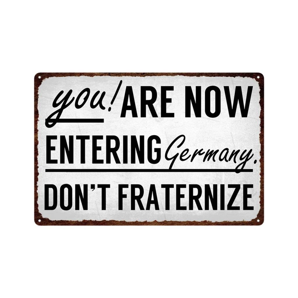 Germany HALT STÓJ Achtung Metal Sign German Warning Signs Hazardous Area Placards Vintage Plaque Plate Wall Decorative