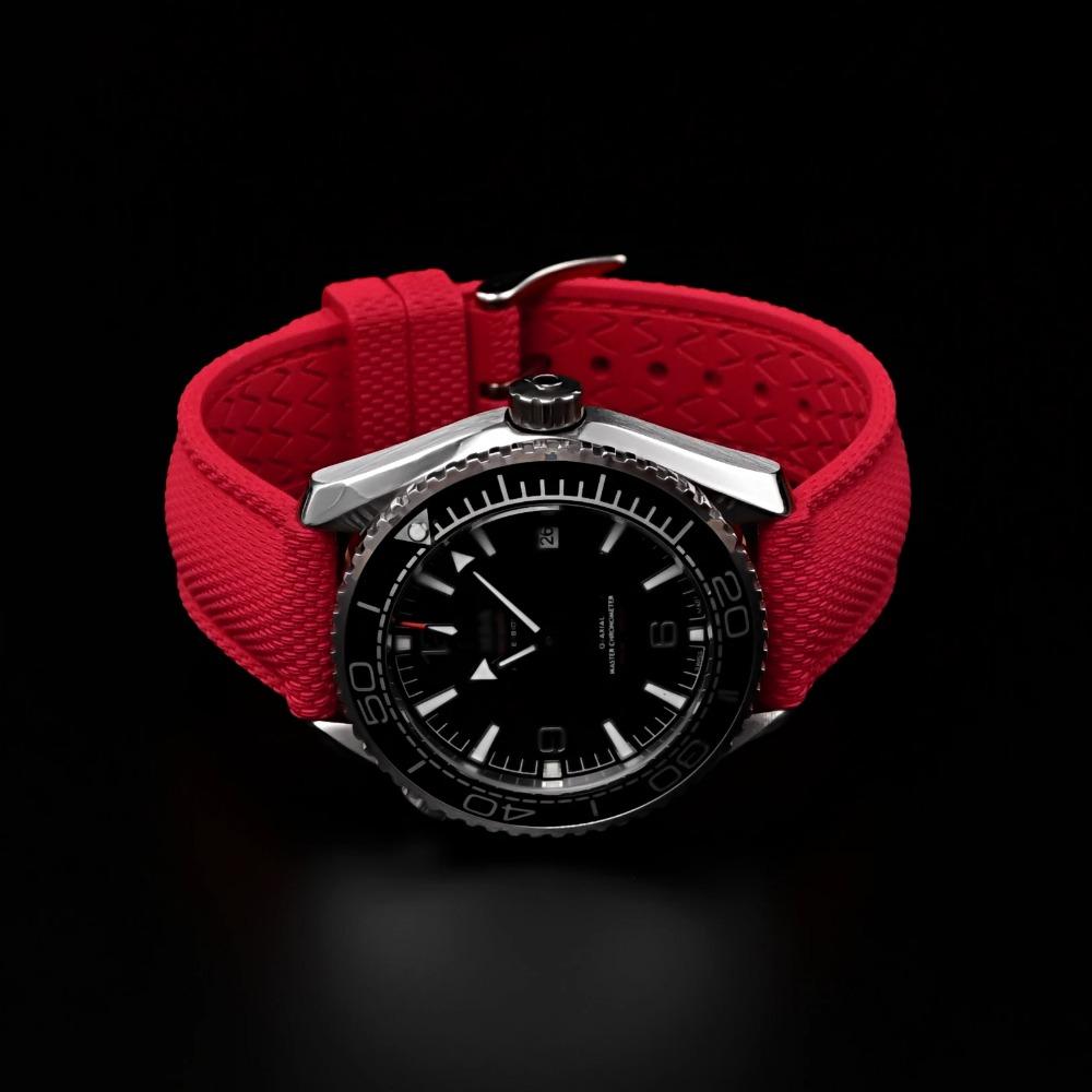 Sailcloth Fkm Watch Strap 18/19/20/21/22/23/24MM Fluororubber Watchband Quick Release Waterproof Sport Watch Band for Men