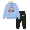Boys Girl Hooded Sets Super Kitties Anime Hoodie Fleece Sweatshirt Cat Jacket 2pcs Pullover+pant Autumn Kids Boutique Clothes