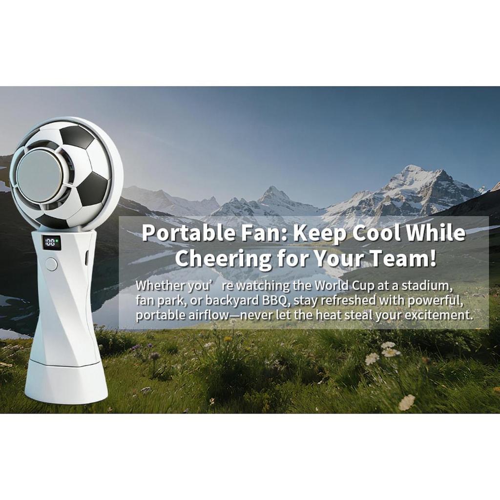 Portable Handheld Fan - 5 Gear High Speed 3000mAh Rechargeable Mini Personal Hand Fan Blow Cold Air, Battery Operated Travel Essentials