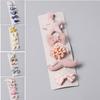 Set of 5 Pcs Girls' Fabric Heart Star Hair Clips Set Flower Hairpin Bow Children's Hair Accessories